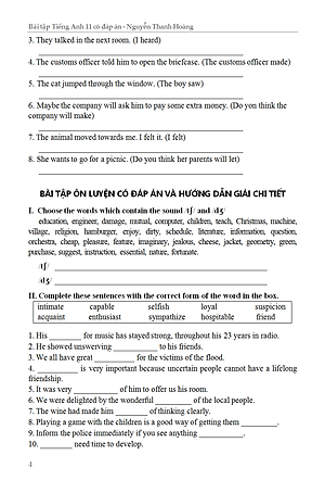 Bài Tập Tiếng Anh 11 Có Đáp Án - KV 	