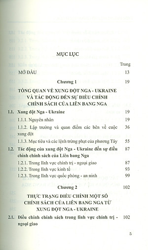 Điều Chỉnh Một Số Chính Sách Của Liên Bang Nga Từ Xung Đột Nga - Ukraine Và Tác Động Đến Quan Hệ Việt Nam - Liên Bang Nga (Sách Chuyên Khảo) 