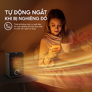 Máy sưởi mini để bàn Lebenlang LBL0276, công suất 600W, làm ấm góc rộng, nóng nhanh, nhỏ gọn tiện lợi, bảo hành 2 năm - hàng chính hãng