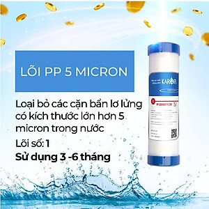 Bộ 3 Lõi Lọc Số 1 RO KAROFI KRF-L1 - Hàng Chính Hãng