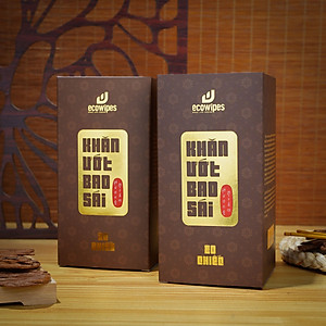 Khăn ướt bao sái lau bàn thờ EcoWipes hộp 20 gói hương trầm