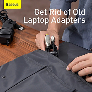 Cáp nguồn Baseus 1 for 2 Fast Charging Data Cable Type C to C + DC 100W - Hàng chính hãng