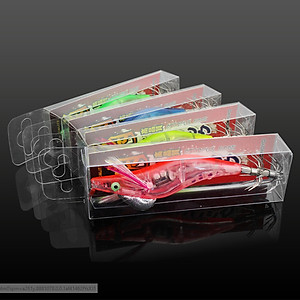 Mồi tôm câu mực điện tử LED xuống nước là sáng