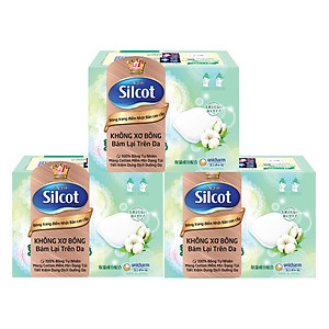 Bộ 3 Hộp Silcot Bông Trang Điểm (bông tẩy trang) Nhật Bản Cao Cấp (66 Miếng/Hộp)