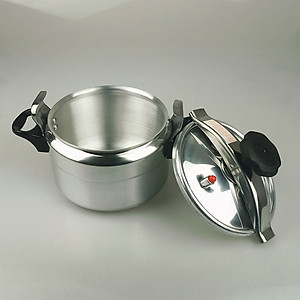 Nồi áp suất đun ga đáy từ 5L size 22cm AG198 dùng được trên cả bếp từ và các bếp khác, màu ngẫu nhiên-hàng chính hãng