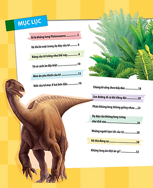 Sách Kiến Thức Về Khủng Long - Tại Sao Khủng Long Plateosaurus Lại Ăn Đá ? Đặc Tính Ăn Uống Và Tiêu Hóa Của Khủng Long