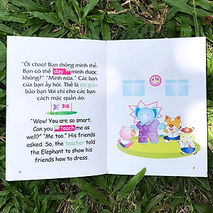 Bộ 12 Truyện tranh song ngữ Việt Anh rèn thói quen tốt cho bé - Đinh Tị - thích hợp bé 3-12 tuổi