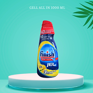 Xà phòng nước rửa bát Finish Gel all in 1 Max 1 Lít dùng cho máy rửa bát