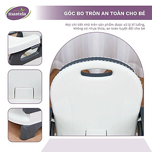 Ghế ngồi ăn bằng nhựa Mastela 07330 nâng hạ độ cao cho bé