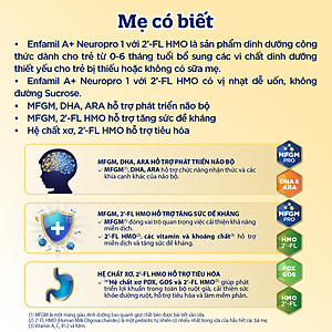 Sữa bột Enfamil A+ Neuropro 1 400g với DHA giúp phát triển não bộ cho trẻ từ 0-6 tháng tuổi
