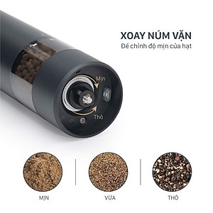 Máy Xay Tiêu Tự Động Bằng Điện Benchusch Màu Trắng/ Đen/ Xanh/ Đỏ