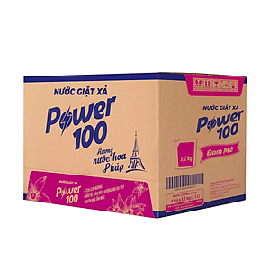 Combo 2 Túi Nước Giặt Xả POWER100 Hương Nước Hoa Pháp 3.2KGx2