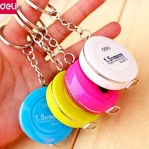 Móc Đeo Chìa Khóa Kiêm Thước Dây rút dài 1,5m-Màu Ngẫu Nhiên
