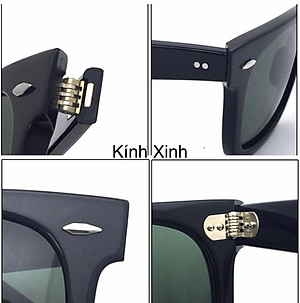 Kính râm Nam Nữ unisex Tròng Thủy Tinh Chống Lóa. Chống Nắng UV 400 + Kèm Fullbox Phụ Kiện Cao Cấp