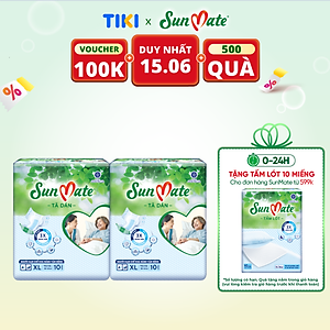 Combo 2 Tã Dán Người Lớn SunMate G2 Size XL10 (10 Miếng)