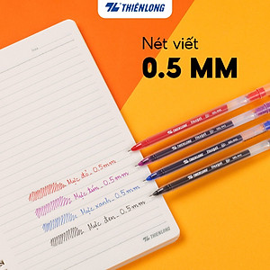 Combo 5/10/20 Bút gel Thiên Long mực khô nhanh,nét viết êm mượt Flexgel ngòi 0.5mm phù hợp cho học sinh,sinh viên GEL-042