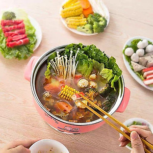 Nồi Lẩu Điện Mini 26cm Bếp Ăn Lẩu Đa Năng Dành Cho Gia Đình Phù Hợp Với 2-3 Người - Hàng Nhập Khẩu