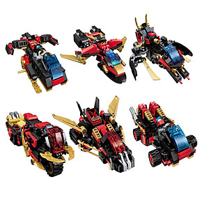 đồ chơi lắp ráp  xếp hính Robot Biến Hình 6 trong 1 với hơn 900 chi tiết Bằng nhựa ABS an toàn 