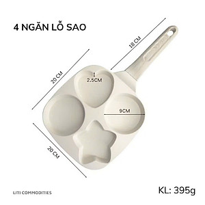 Chảo Chống Dính 4 Ngăn Nhiều Hình – Tiện Lợi Cho Bữa Sáng Gia Đình - HÀNG CHÍNH HÃNG MINIIN