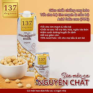 Sữa hạt Macca Nguyên chất 137 DEGREES 1000ml