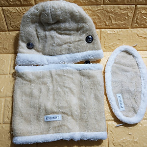 Combo nón và khăn cổ và khẩu trang len - Tặng vòng tay thủy tinh pha lê