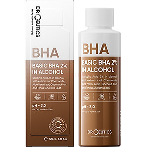 Dung dịch tẩy tế bào chết DrCeutics Basic BHA 2% In Alcohol  (100ml/200ml) - Hàng chính hãng