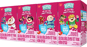Thùng 48 Hộp Sữa Chua Uống Hương Kem Dâu KUN 110ml/hộp