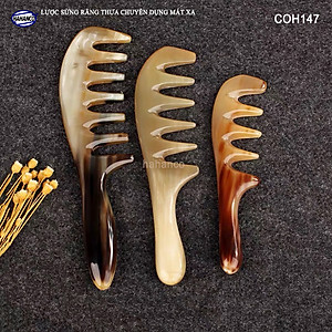 Lược sừng răng thưa thần thánh (Size: XL - 20cm) Massa đầu giúp lưu thông máu ️