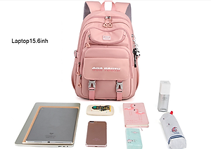 Balo nữ sinh đi học không thấm nước cao cấp phong cách hàn quốc 15.6"