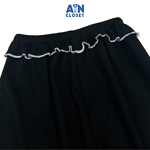 Quần Legging dài bé gái họa tiết Gân Đen Thun cotton - AICDBGIZASGJ - AIN Closet