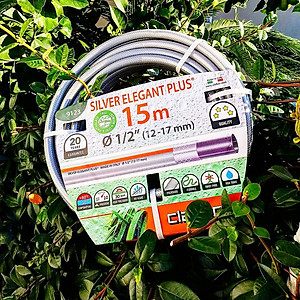 Cuộn ống nước bạc Claber 15m phi 1/2/ Silver Elegant Plus m 15 Ø 1/2” (12-17 mm) Claber 9123