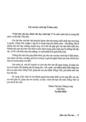 Cảm Thụ Văn Học Dành Cho Học Sinh Lớp 5 (Dùng Chung Cho Các Bộ SGK Hiện Hành) -HA