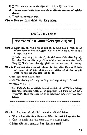 Sách Câu Hỏi Và Bài Tập Trắc Nghiệm Tiếng Việt Lớp 5 Tập 2