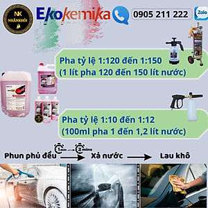 Bio 45 - 5 lít tặng kèm bình phun bọt tuyết 2 lít - Dung dịch rửa xe không chạm - Nước rửa xe bọt tuyết - Ekokemika