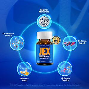 [Hộp 15v] Viên Uống Giảm Đau Xương Khớp JEX Ecogreen Tái Tạo Sụn Khớp