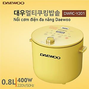 Nồi cơm điện đa chức năng Daewoo DWRC-Y201 1L lòng nồi phủ Ceramic, với 7 chế độ nấu -Hàng chính hãng