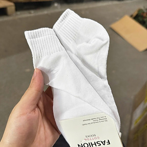 Tất vớ Trơn BASIC Trắng Cổ Ngắn Cotton Thể Thao Co Dãn Bốn Chiều Phong Cách Hàn Quốc