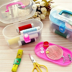 Hộp Kim Chỉ May Vá Quần Áo Xách Tay Mini Đa Năng Món Tiện Lợi Kèm Hộp Cao Cấp