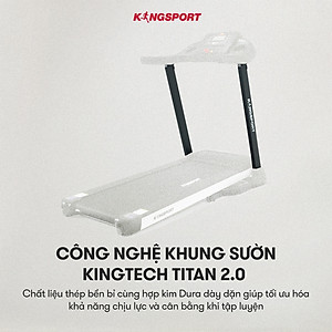 CHỈ GIAO MIỀN NAM | Máy chạy bộ KINGSPORT Plus K-04 đơn năng,thảm chạy rộng chống trơn, thiết kế nhỏ gọn, cân nặng phù hợp từ dưới 70kg