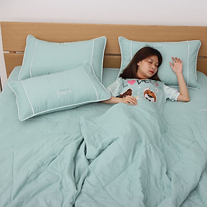 Bộ ga giường chần bông K-Bedding by Everon KNTS chất vải Ice-tencel thoáng mát, kháng khuẩn