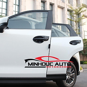 Bộ ốp hõm cửa và tay nắm cacbon dành cho  CX5 - Mẫu cánh én