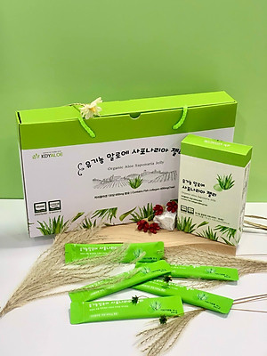THẠCH COLLAGEN NHA ĐAM SÂM NHO XANH HỮU CƠ (set 30 gói) HỖ TRỢ ĐẸP DA