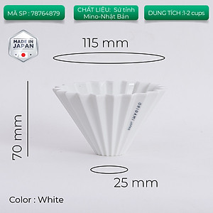 Phễu sứ V60 02 Origami Dripper M Pour over
