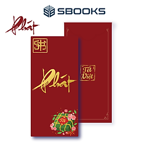 Combo 5 Cái Bao Lì Xì Thiết Kế Chữ Phúc, Tài, Phát, Lộc, Thọ - Tết Việt 2025 Giấy Cứng C150 Siêu Dày Dặn - SBOOKS