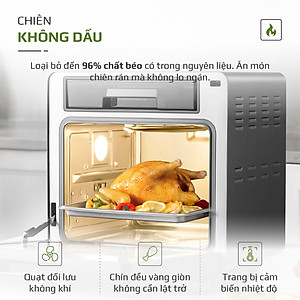 Nồi Chiên Hơi Nước Olivo SF16 Pro Thương Hiệu Mỹ Cao Cấp Gồm 56 Chức Năng Làm Bít Tết Hấp Nướng Hâm Nóng Đa Năng Dung Tích 16 Lít Công Suất 2800 W - Hàng Chính Hãng