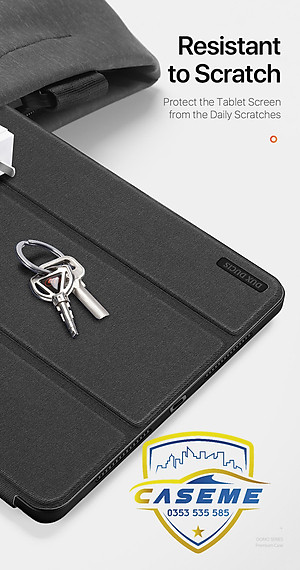 [iPad Air 6 M2] Bao Da Chính Hãng Dux Ducis Domo Kèm Khay Đựng Bút Dành Cho iPad Air 6 M2 -11 inch 2024. iPad Air 6 M2 - 13 inch 2024 - Hàng Nhập Khẩu 