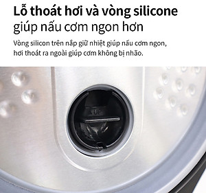 Nồi cơm điện Locknlock EJR346BLK (Giữ ấm 24h - 5 chế độ nấu - lòng nồi chống dính) 1.2 Lít - Black - Hàng chính hãng