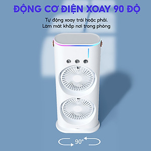 Quạt hơi nước tích điện Half Horse, xoay 180 độ , pin 4000 mah. Trợ thủ đắc lực cho mùa hè nóng nực