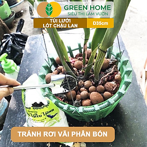 Bộ 10 Lưới Lót Chậu Lan GreenHome, D35cm, Lót Đáy Chậu, Ngăn Rơi Vãi Giá Thể, Phân Bón, Độ Bền Cao, Dễ Sử Dụng