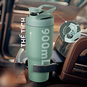 Ly giữ nhiệt inox Elmich EL8309 900ml, Hàng chính hãng, giữ nhiệt tốt, nắp bật, kèm ống hút -JoyMall